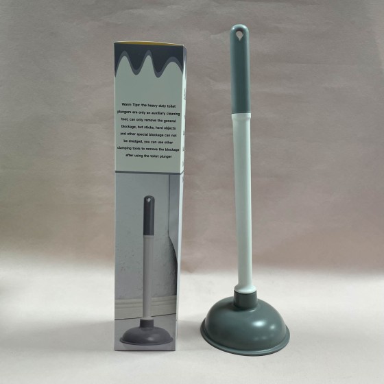 Akoma Toilet Plunger – Heavy-Duty Bathroom Toilet Clog Remover, Durable Rubber Plunger with Compact Storage Base